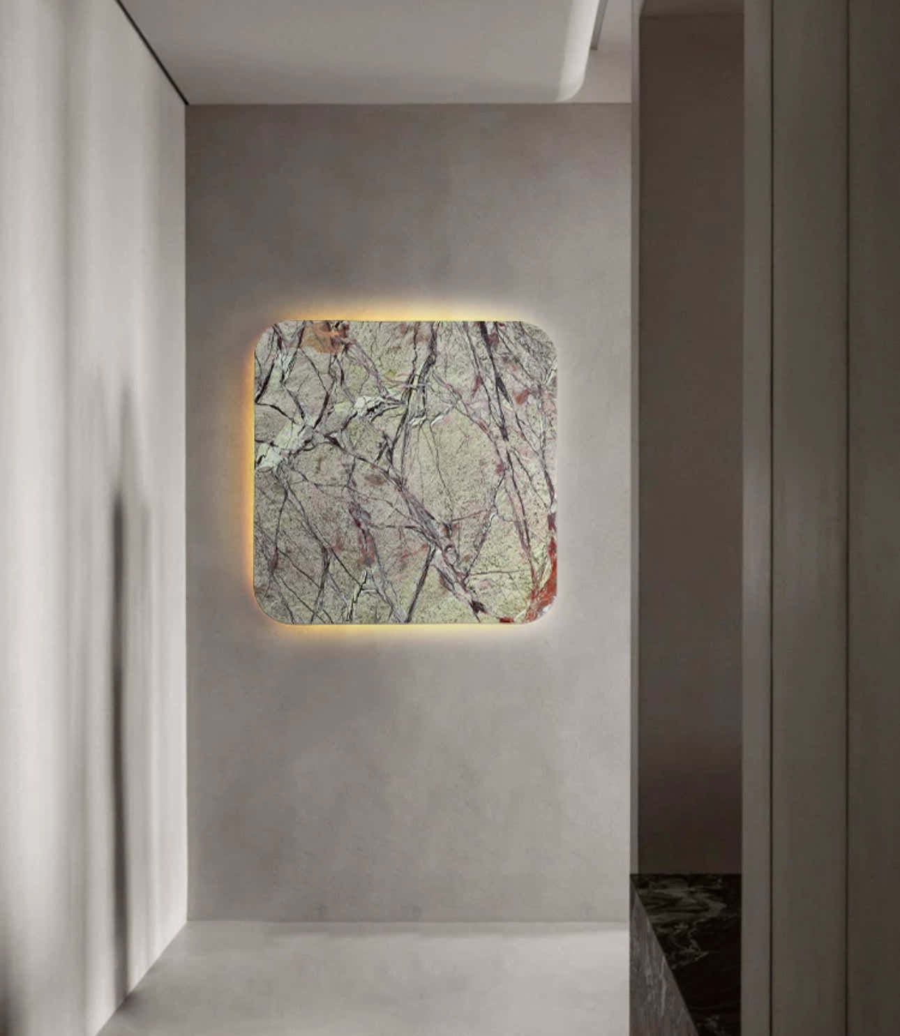 Green Marble Square Wall Lamp
