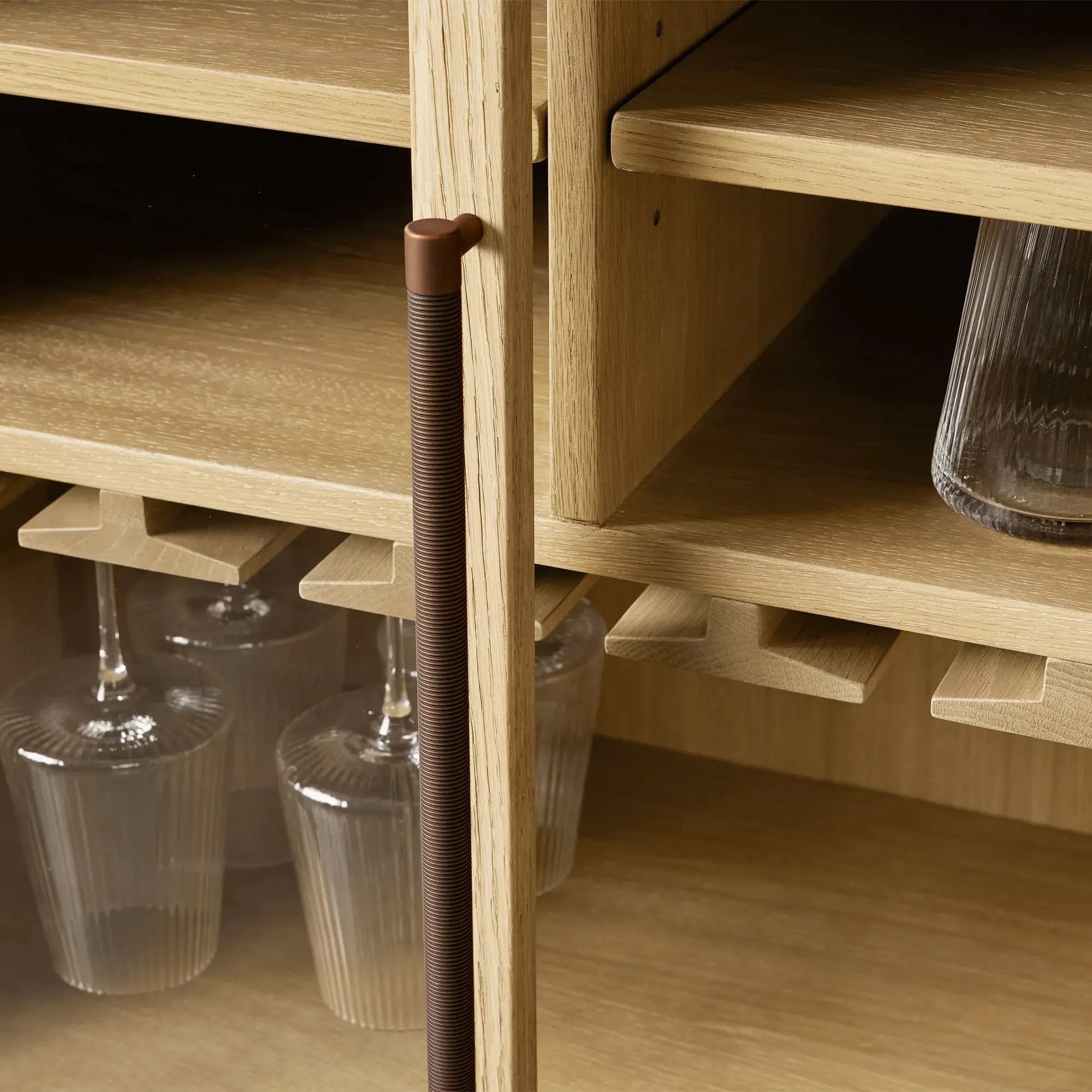 Hattie Low Bar Cabinet in Oak 36"W