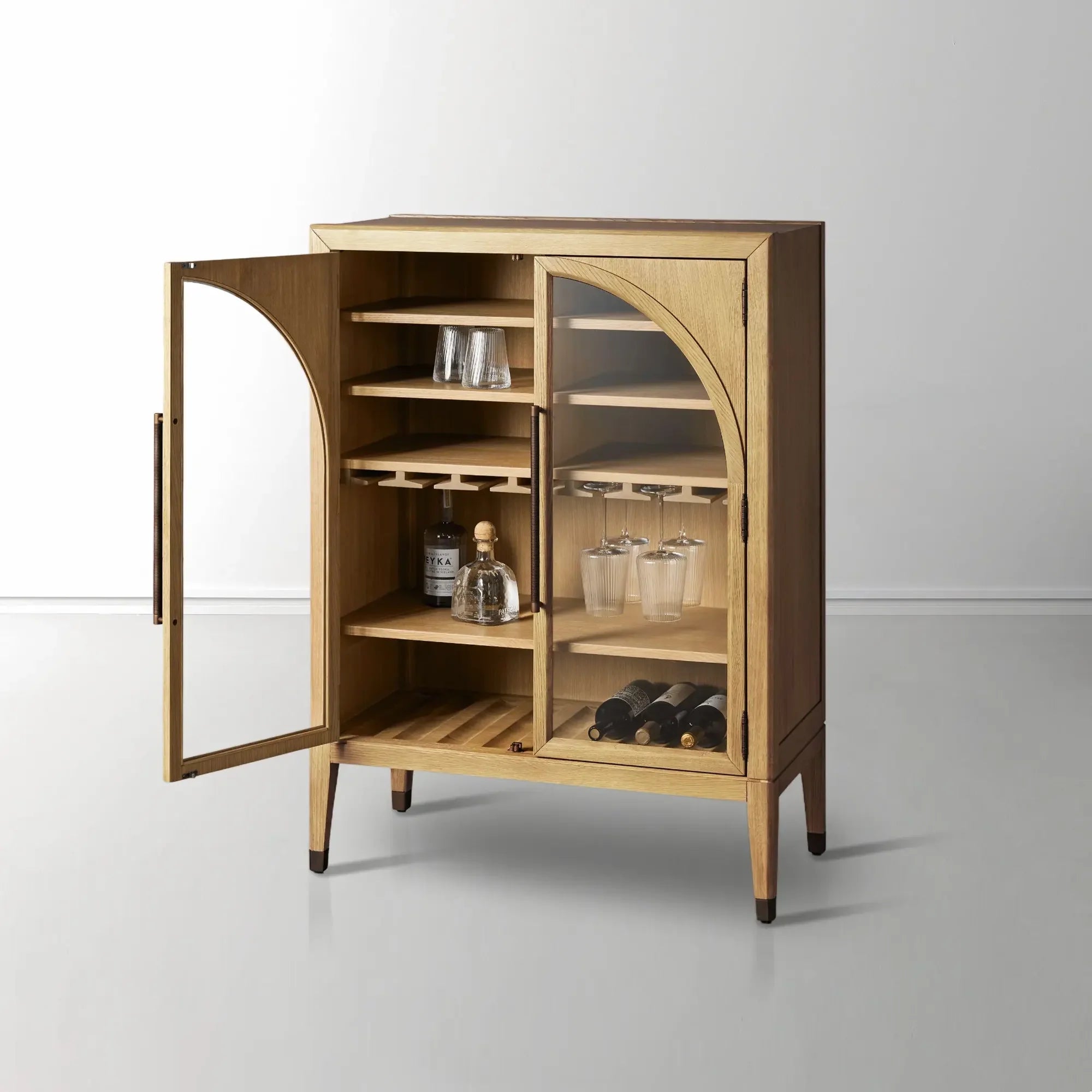 Hattie Low Bar Cabinet in Oak 36"W