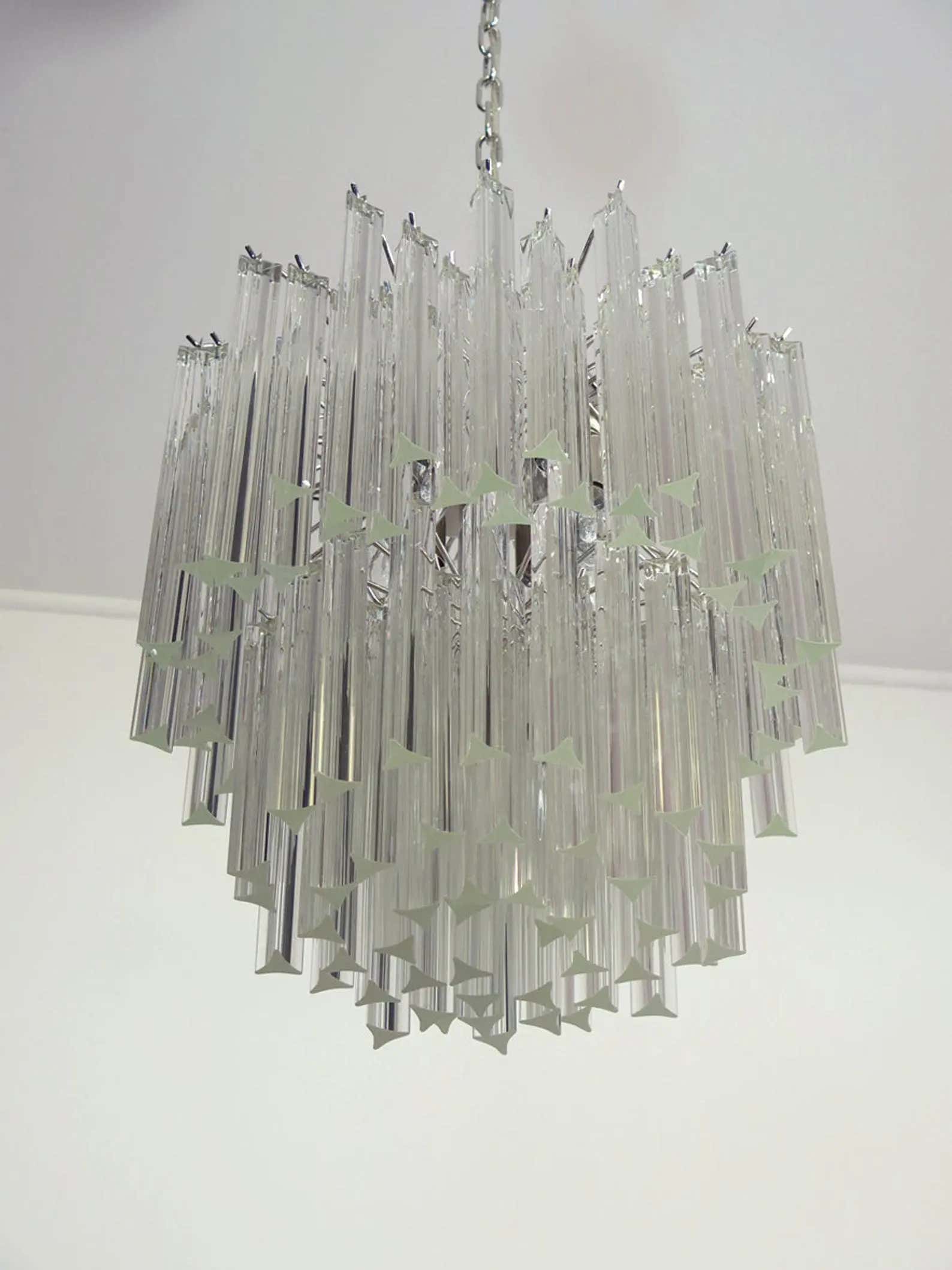 Murano Chandelier – Arianna -107 prisms – Transparent