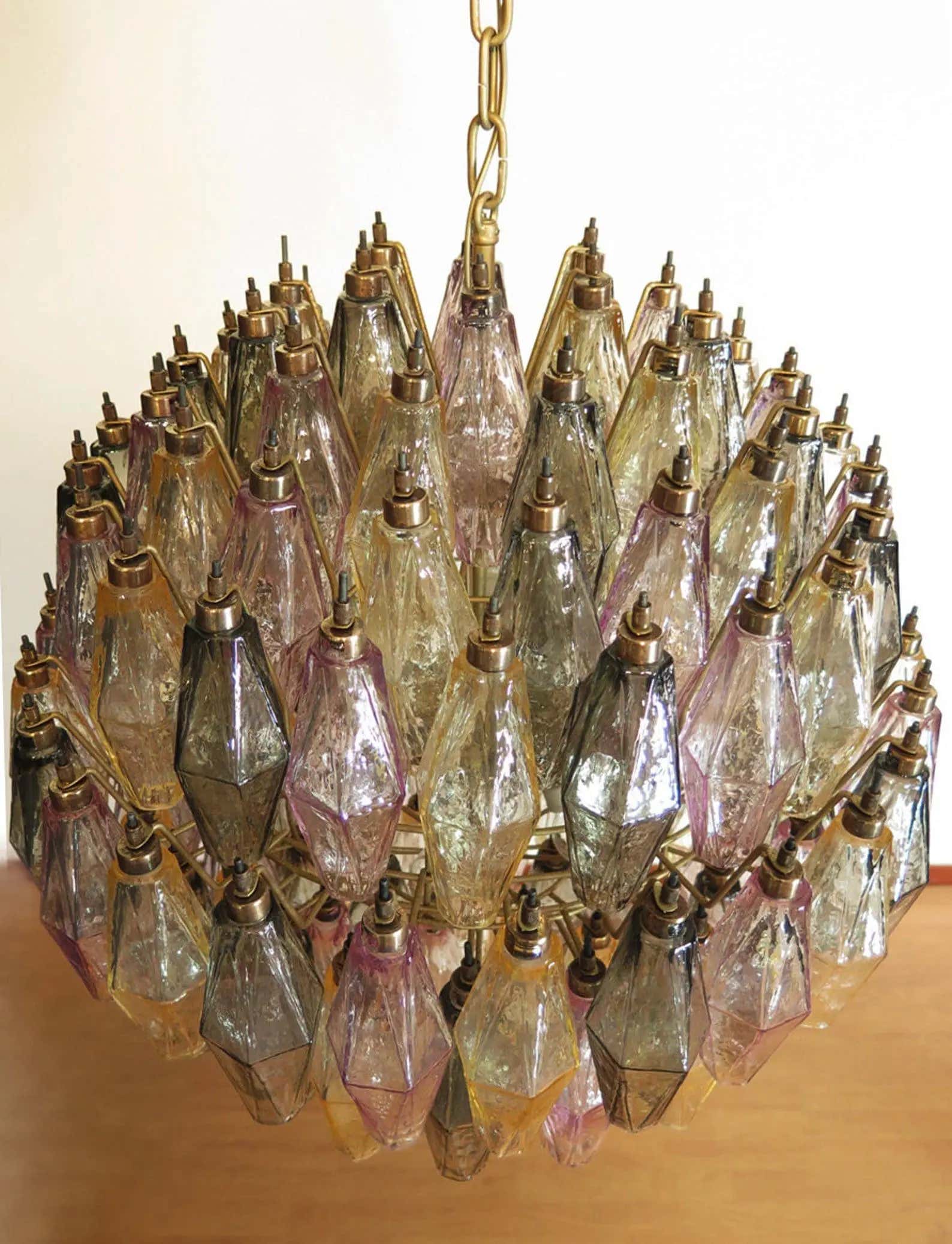 Murano Chandelier – Poliedri – 140 glass – Multi
