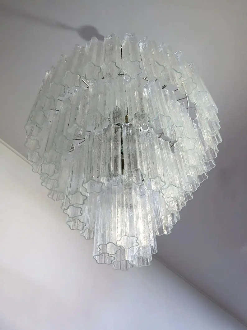 Murano Chandelier – 78 tubes – Transparent
