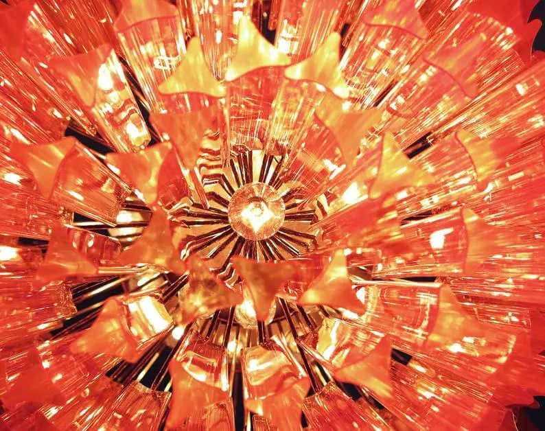 Murano Chandelier – 184 prisms – Pink