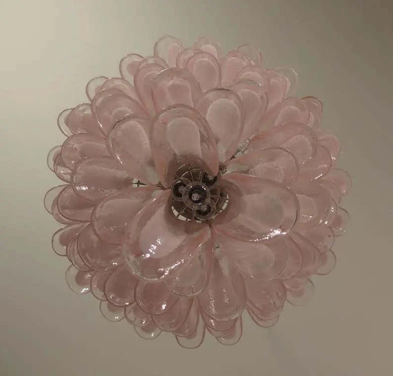 Murano Chandelier – 75 petals – Pink