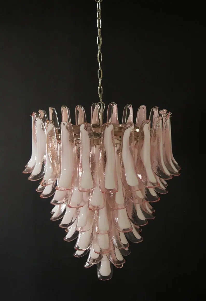 Murano Chandelier – 75 petals – Pink