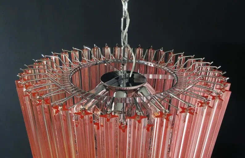 Murano Chandelier – 163 prisms – Pink