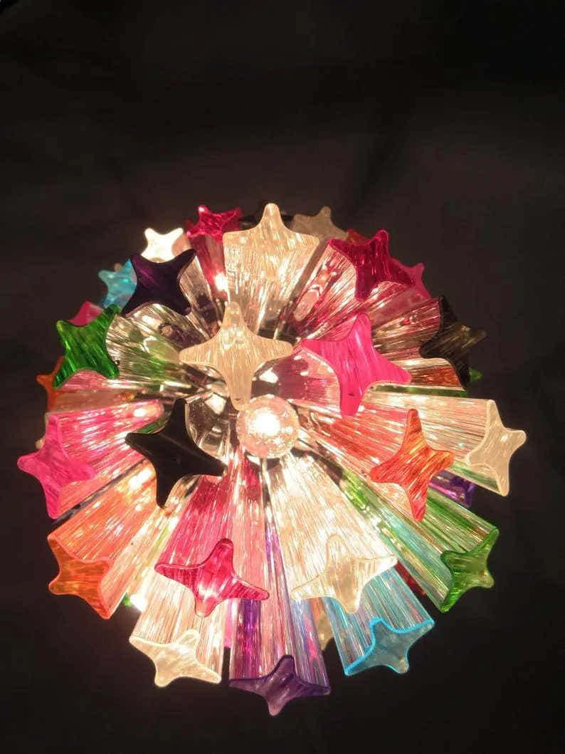 Murano Chandelier – 111 prisms – Multi