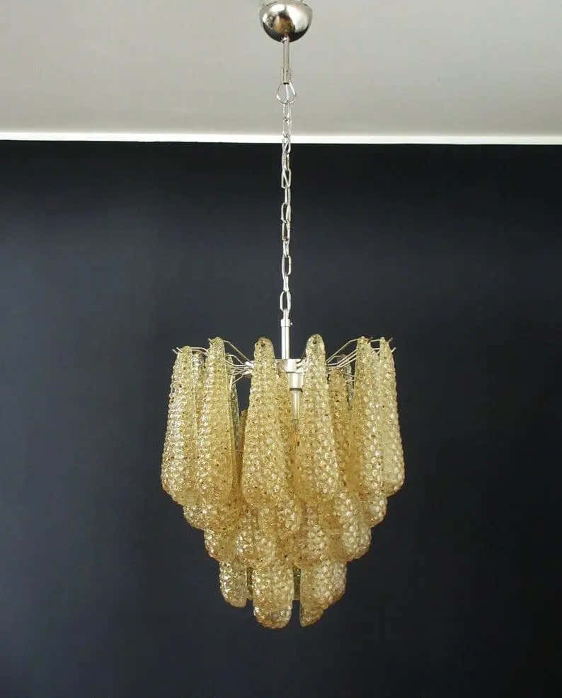 Murano Chandelier – Drop – 41 glasses – Amber