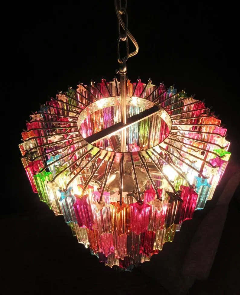 Murano Chandelier – 111 prisms – Multi