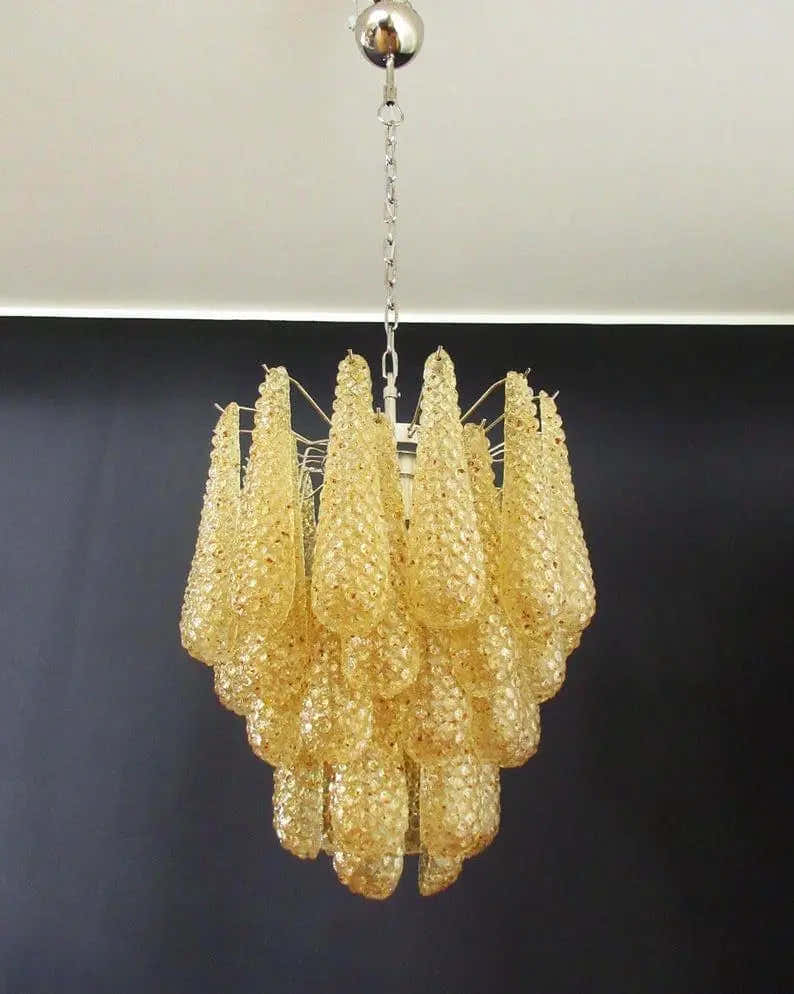 Murano Chandelier – Drop – 41 glasses – Amber