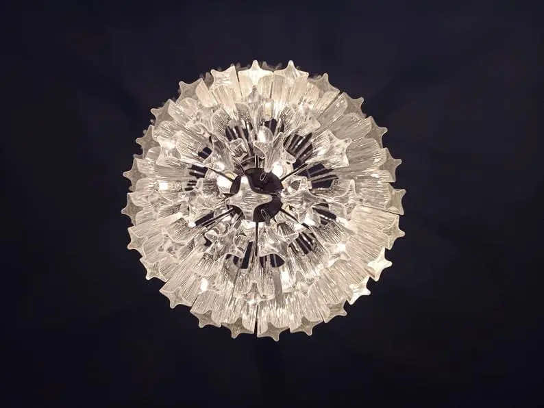 Murano Chandelier – 112 prisms – Transparent