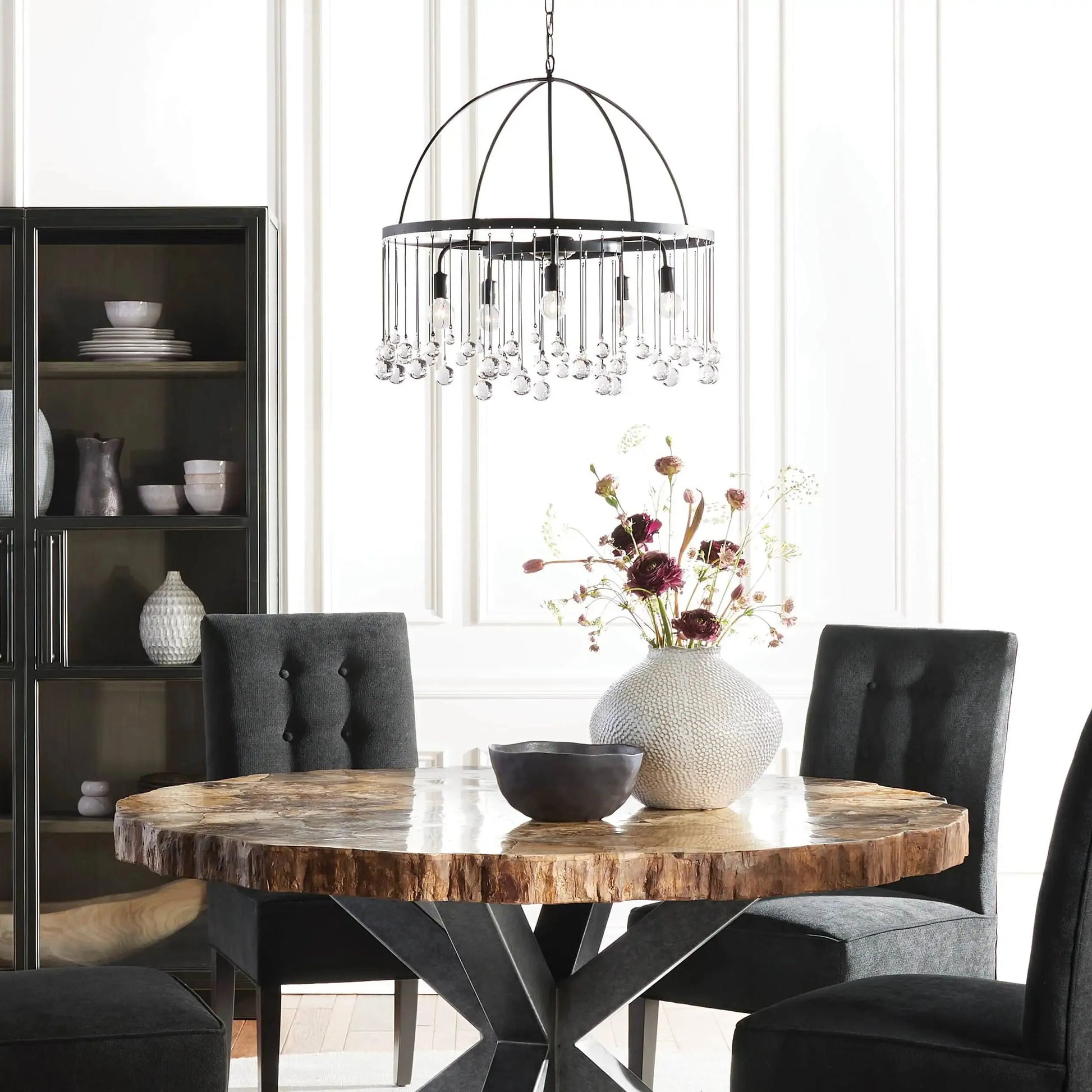 Aubrey Crystal Ball Round Chandelier 5 Light / 8 Light