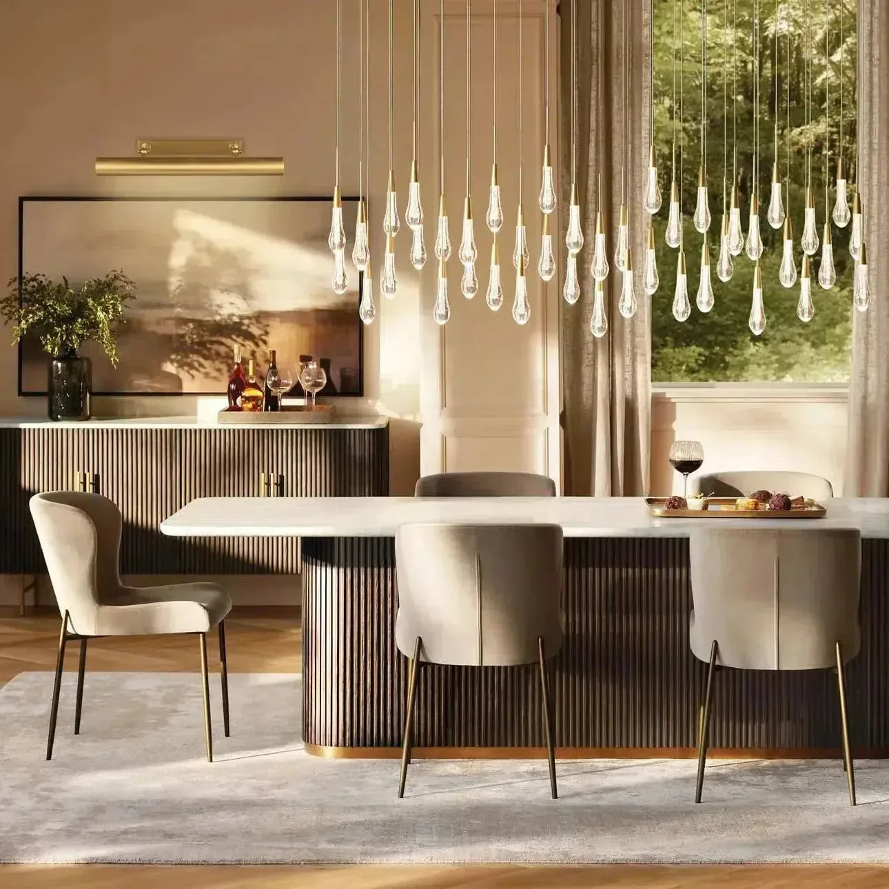 Soltaire Linear Chandelier 37" 50" 60" 70" 87" 120"