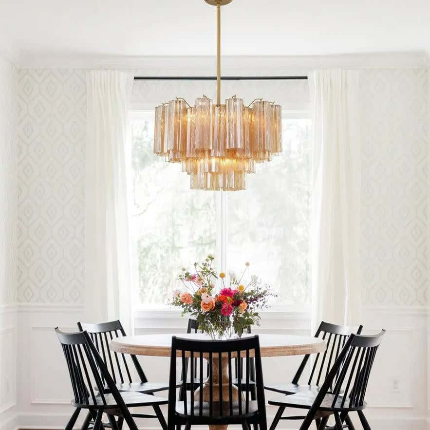 Addis Murano Glass Chandelier 17.8" 19.8" 22" 26.8" 32''D