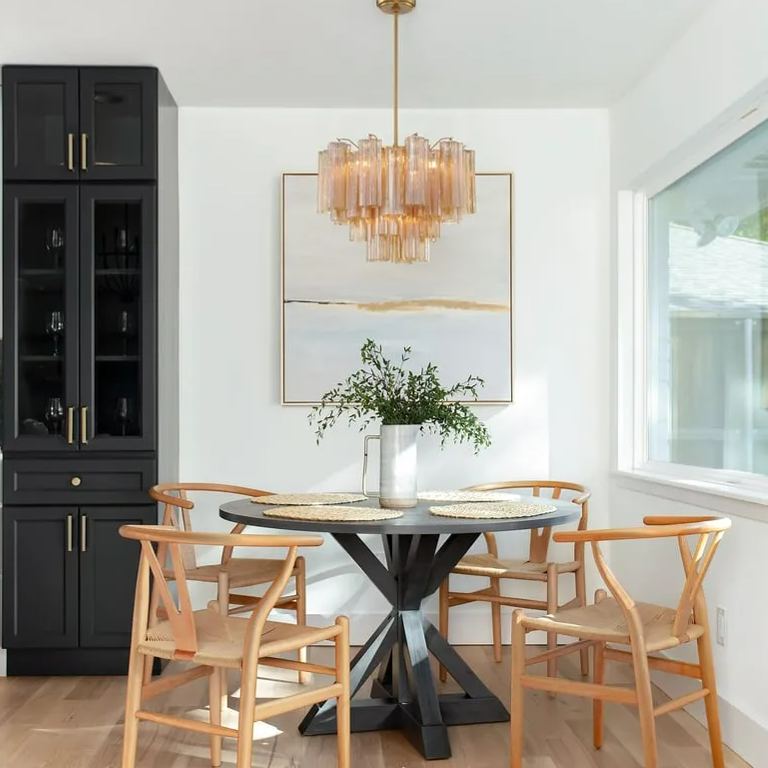 Addis Murano Glass Chandelier 17.8" 19.8" 22" 26.8" 32''D