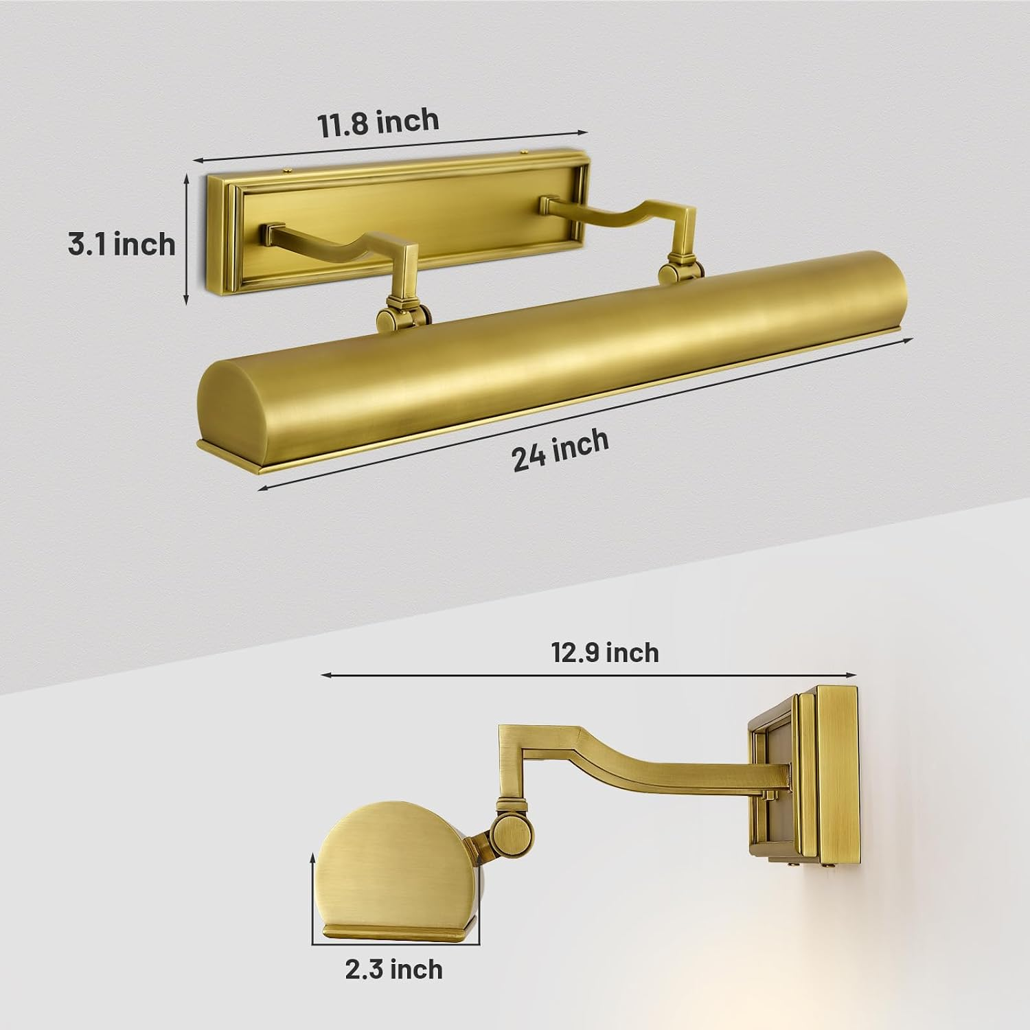 $800+ Purchase Gift | Brass Picture Light 24"