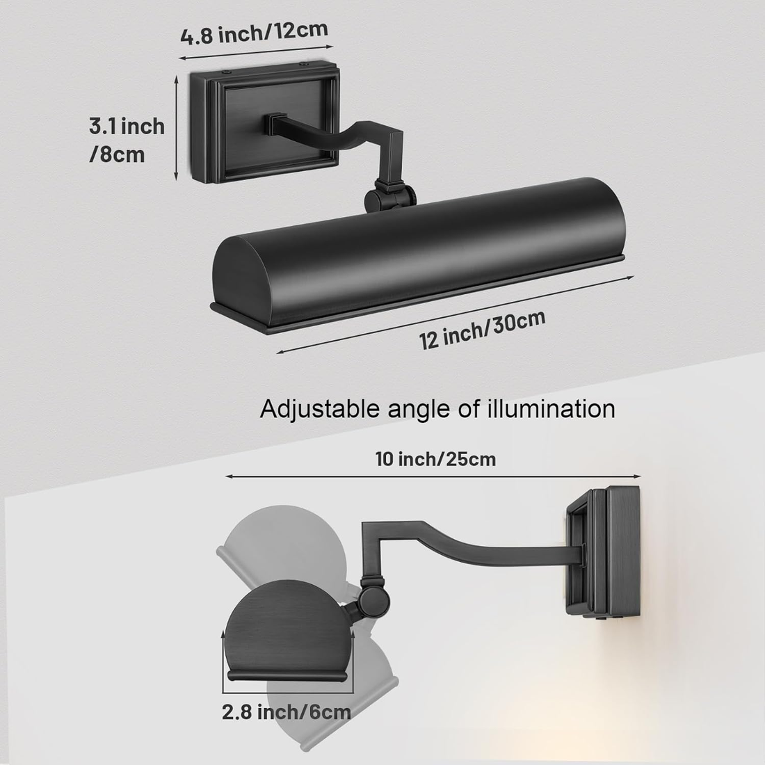 $1000+ Purchase Gift | Black Picture Light 12"