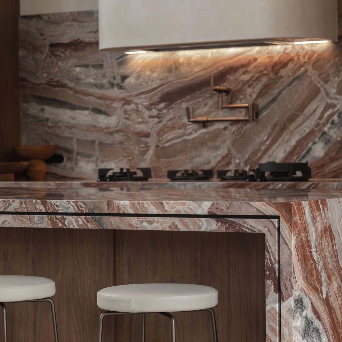 Red Arabescato Orobico Marble Slab