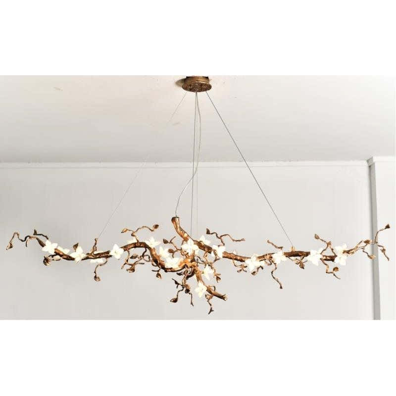 Selenite Crystal Blossom Branching Tree Chandelier