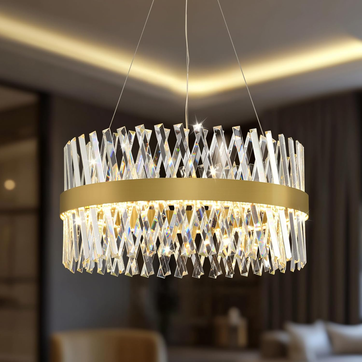 $2500+ Purchase Gift | Luxury Round Chandelier 23.6“