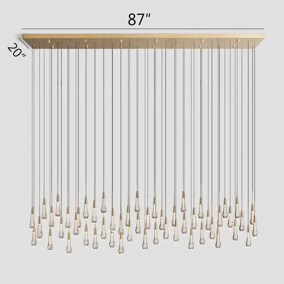 Soltaire Linear Chandelier 37" 50" 60" 70" 87" 120"