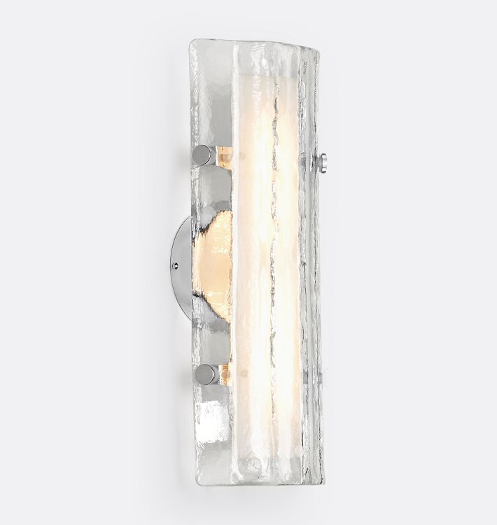 Willamette 16" LED Clear Fluted Glass Wall Sconce