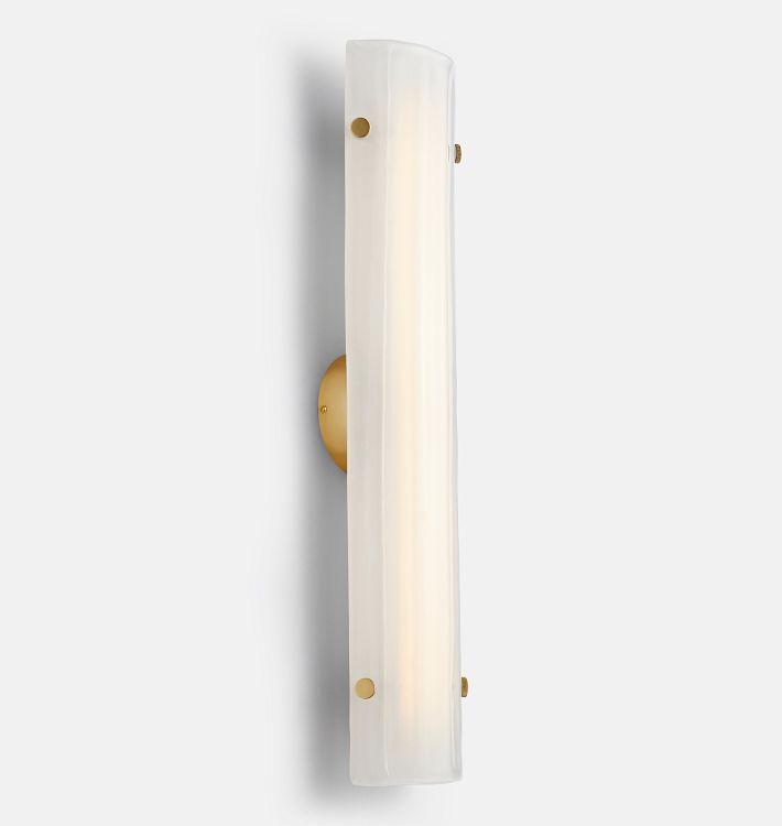 Willamette 28" LED Clear Fluted Glass Wall Sconce