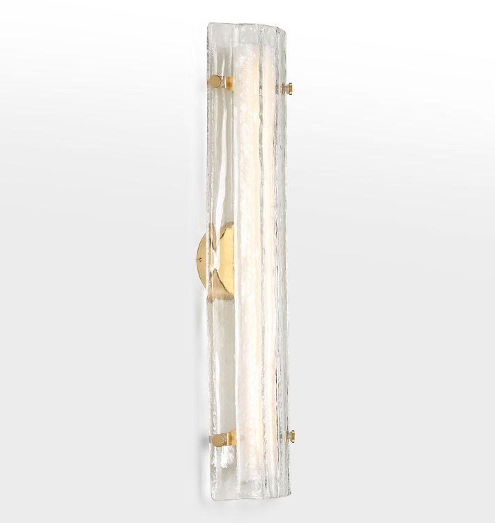 Willamette 28" LED Clear Fluted Glass Wall Sconce