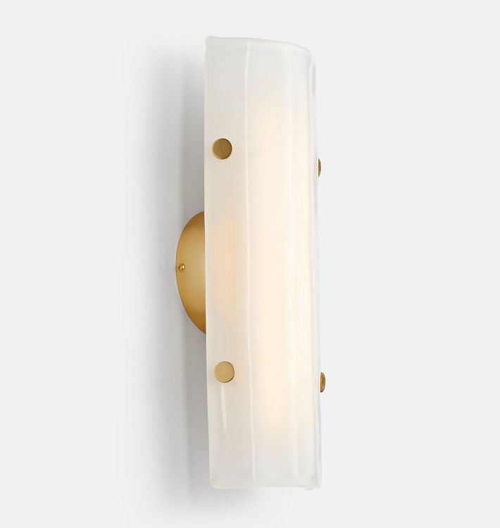 Willamette 16" LED Clear Fluted Glass Wall Sconce