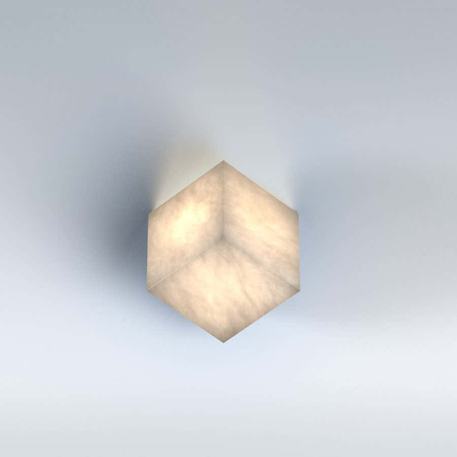 Cube Alabaster Wall Lamp