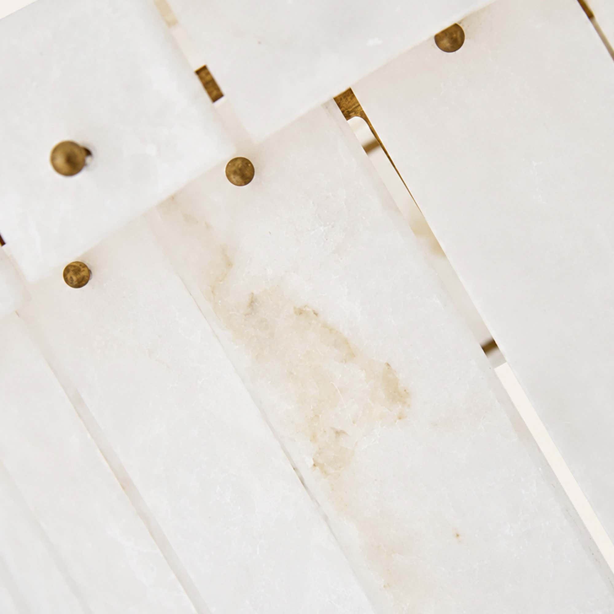 Simona Alabaster Drum 2-Tier Chandelier