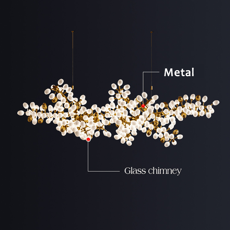 Modern Artistic Linear Elegant Grape Extra Large Chandelier