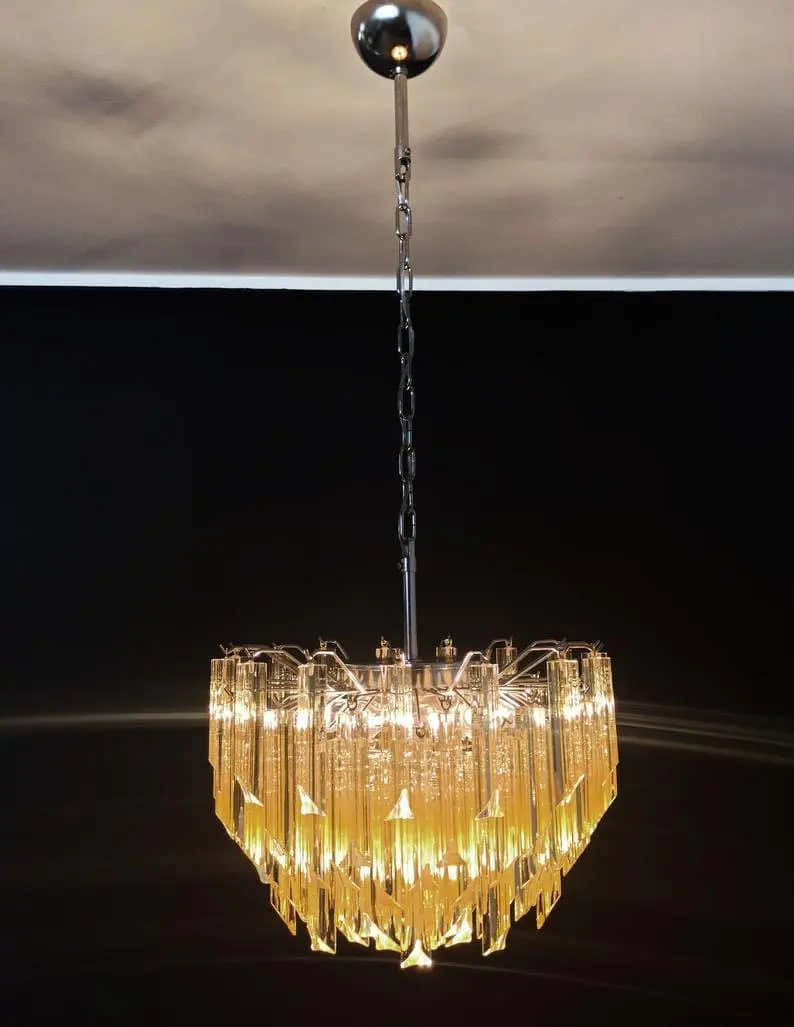Murano Chandelier – 107 prisms – Yellow