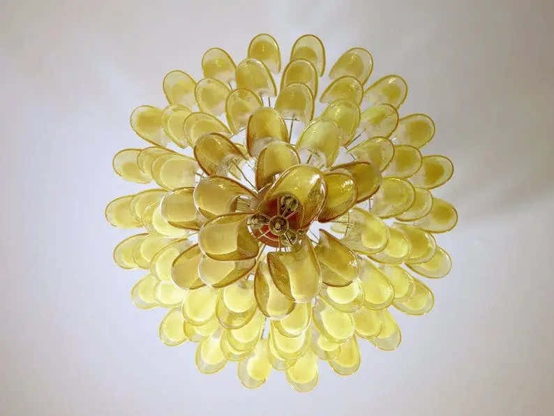 Murano Chandelier – 85 petals – Caramel