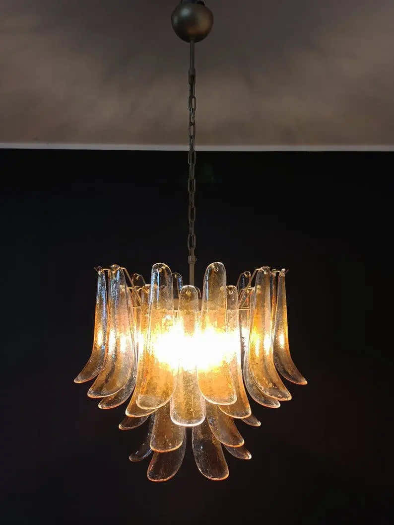 Murano Chandelier – 36 petals – Amber