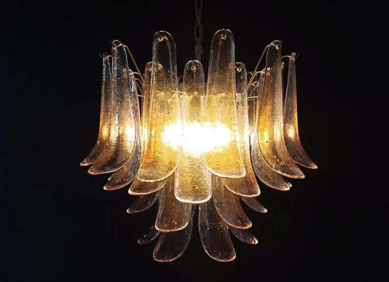 Murano Chandelier – 36 petals – Amber