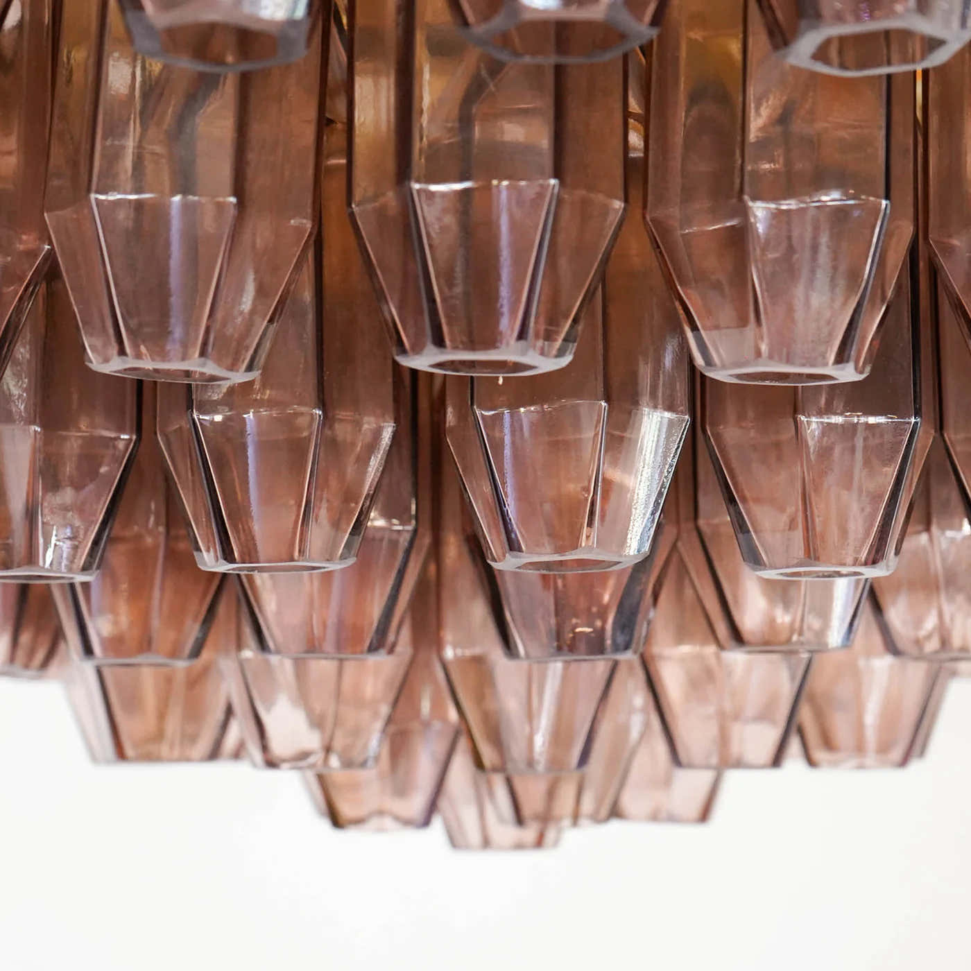 Prismatico Amethyst Glass Ceiling Lamp 35"