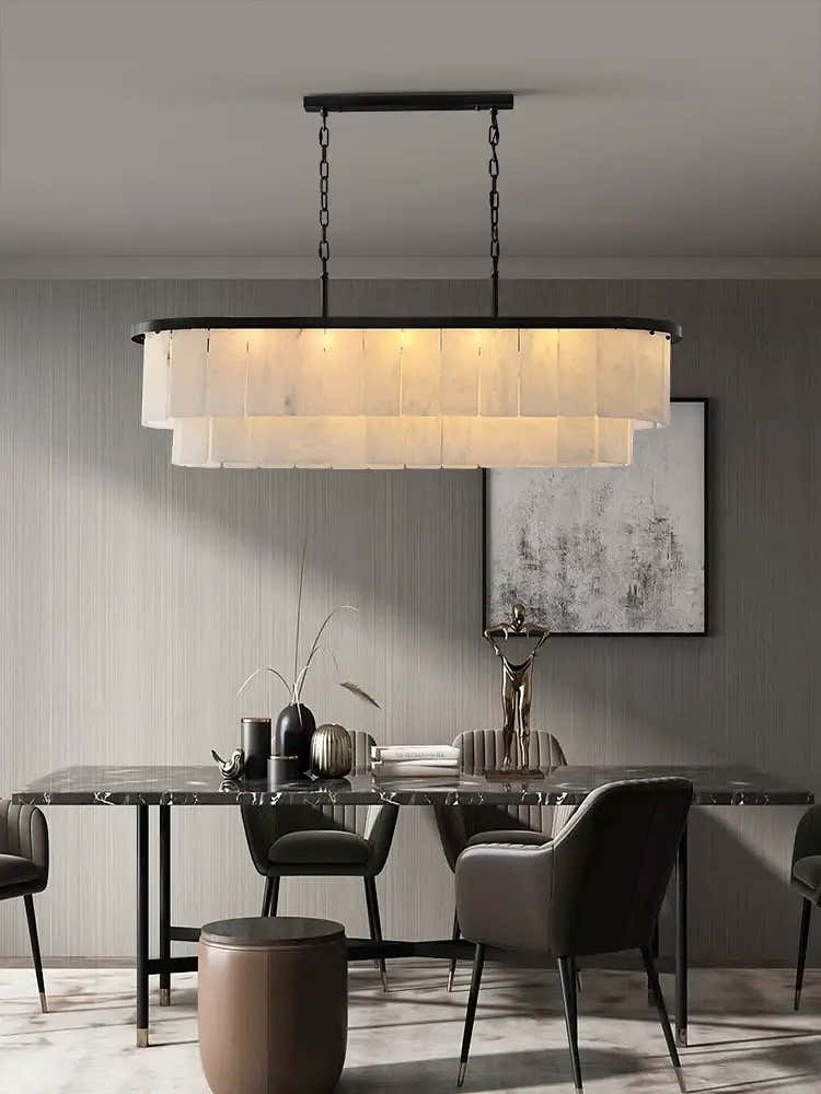 Natural Alabaster Chandelier