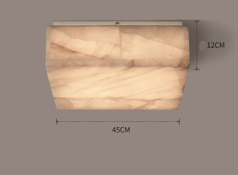 Square Natural Marble Flush Mount