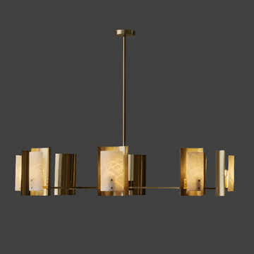Spanish Alabaster Linear Chandelier