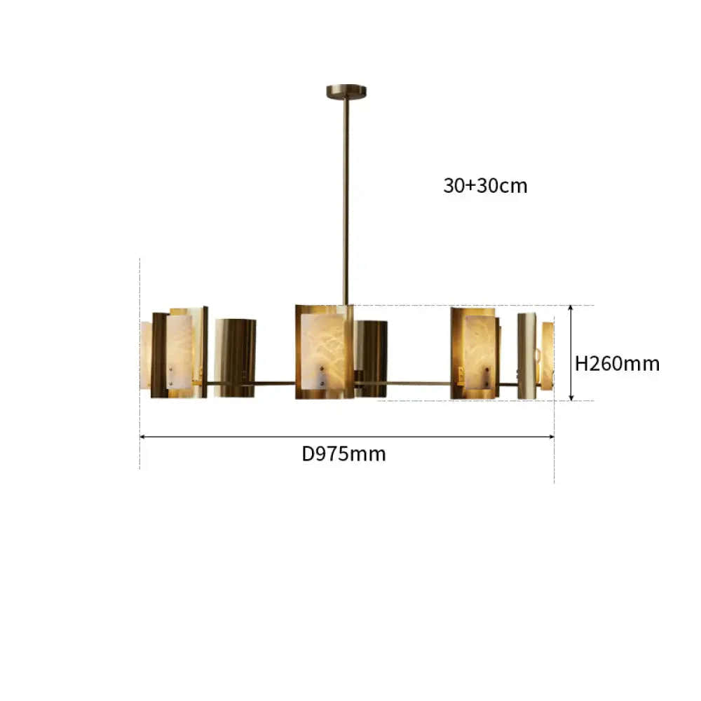 Spanish Alabaster Linear Chandelier