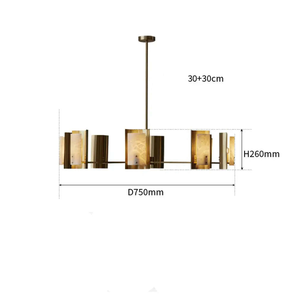 Spanish Alabaster Linear Chandelier
