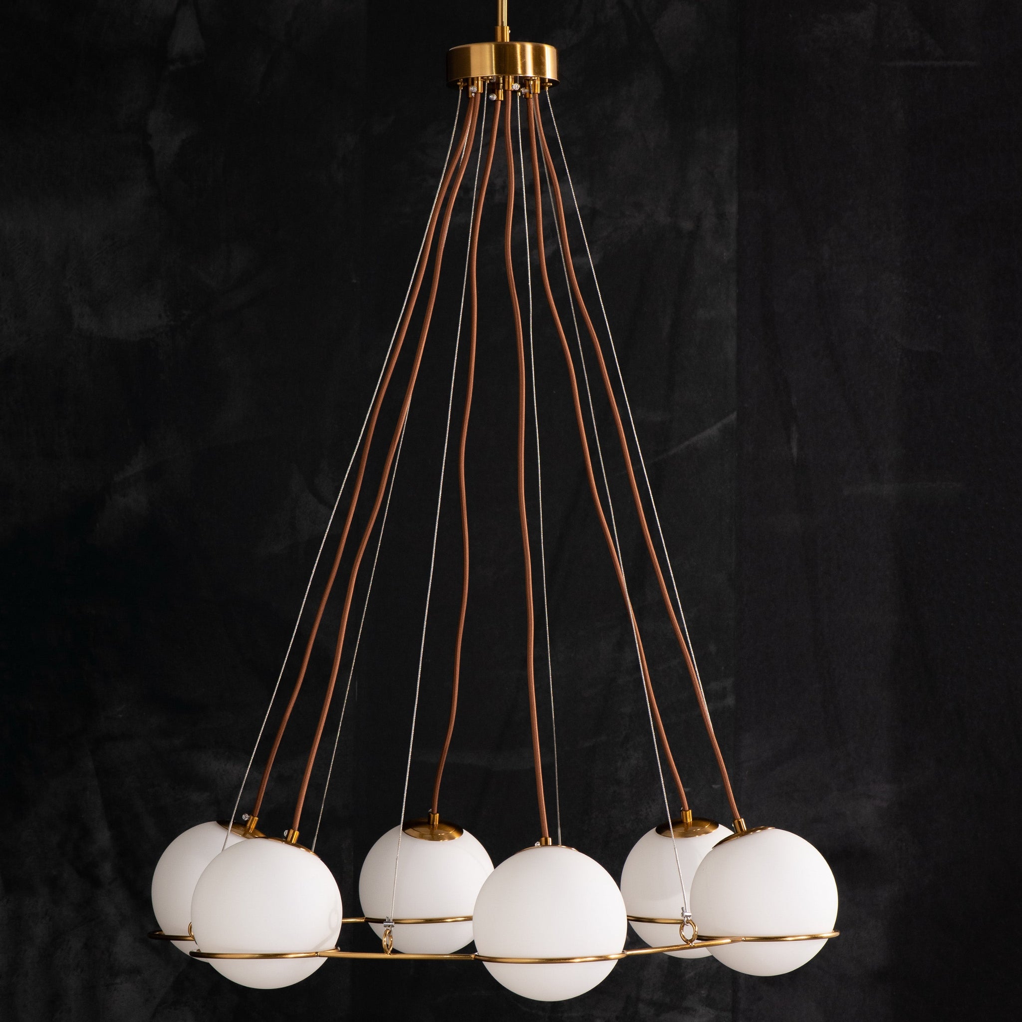 Orion Milk Glass Globe Chandelier