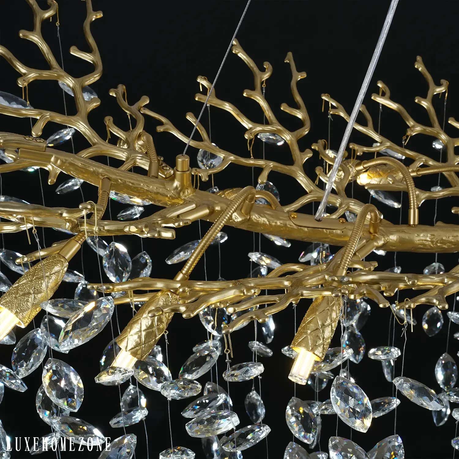 Solara Rectangular Tree Branch Chandelier 55" 72" Tree Branch