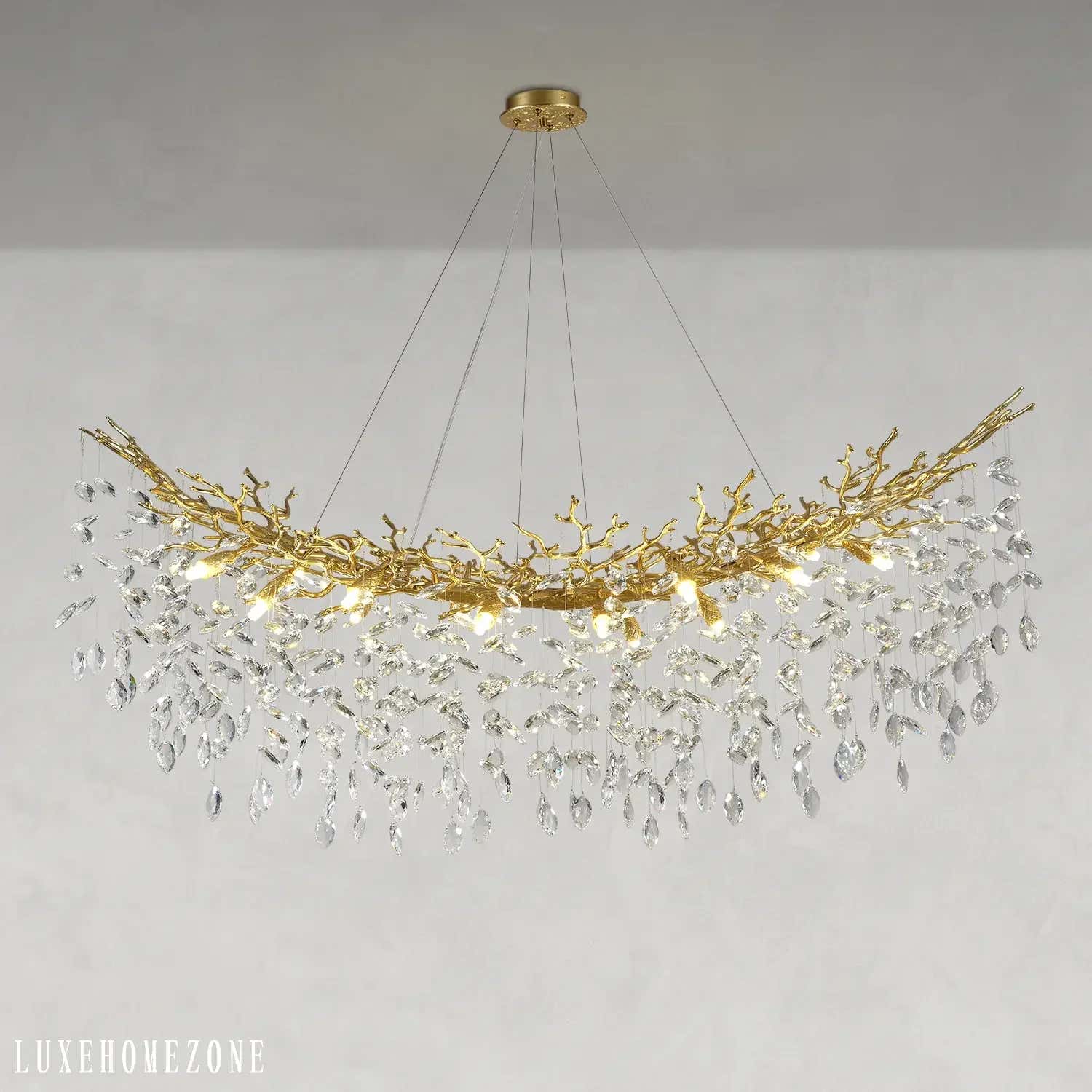 Solara Rectangular Tree Branch Chandelier 55" 72" Tree Branch