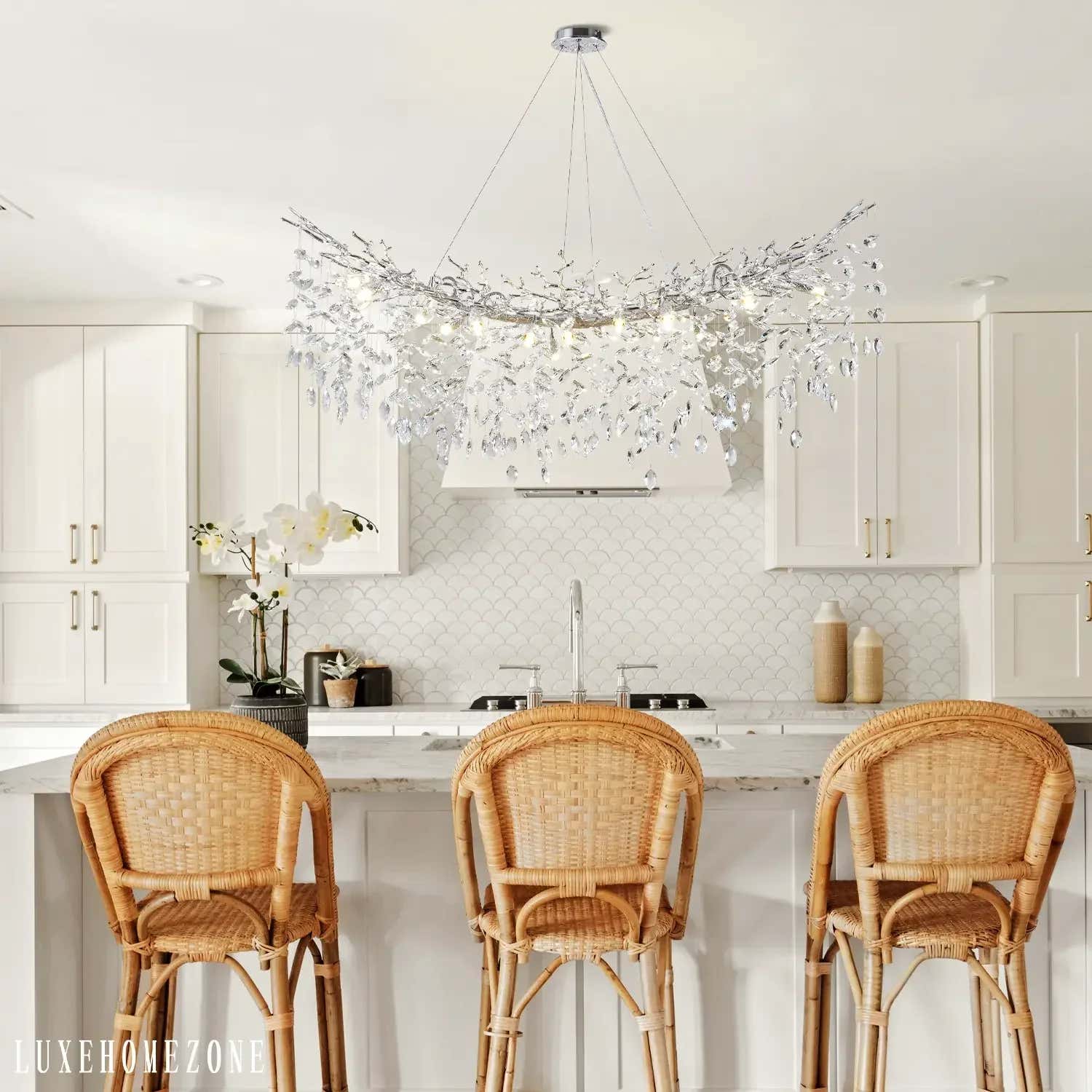Solara Rectangular Tree Branch Chandelier 55" 72" Tree Branch
