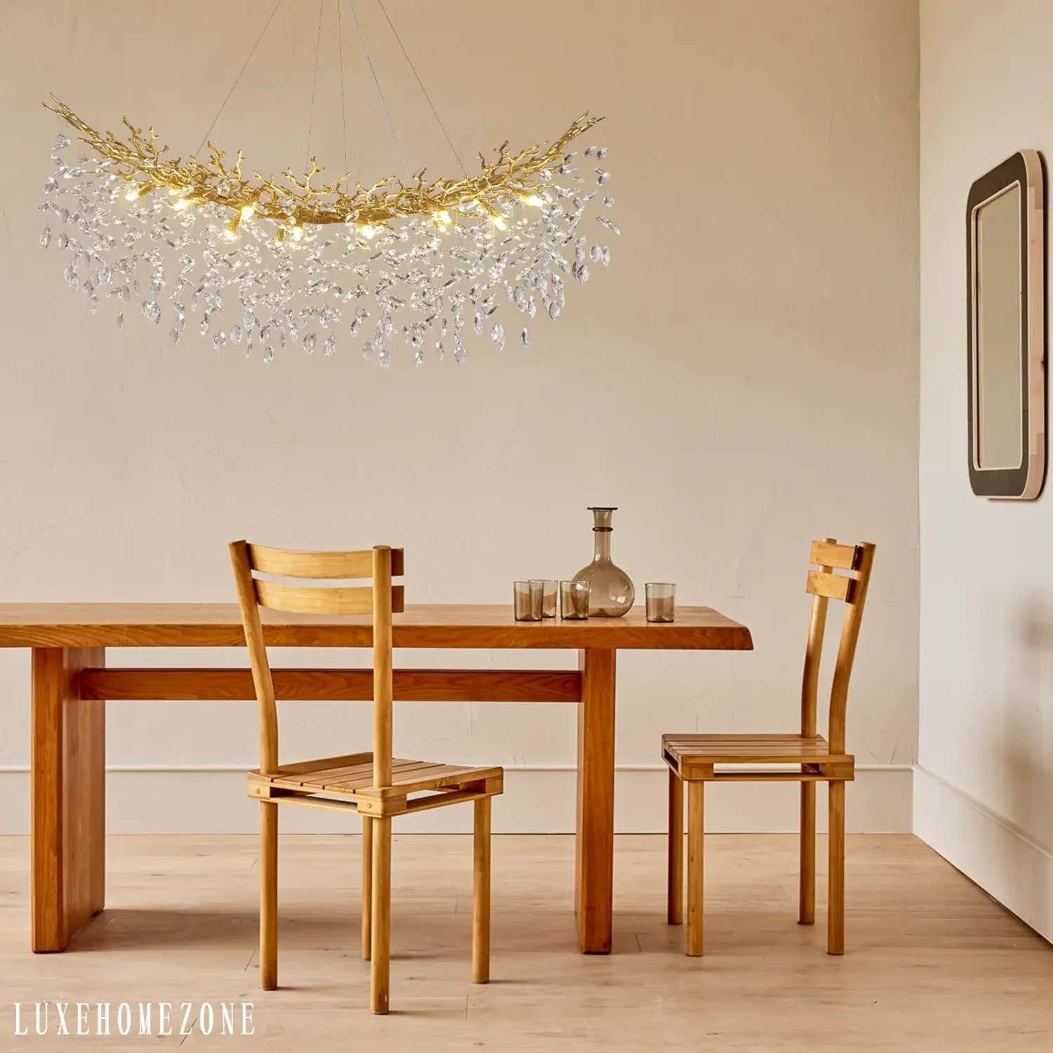 Solara Rectangular Tree Branch Chandelier 55" 72" Tree Branch
