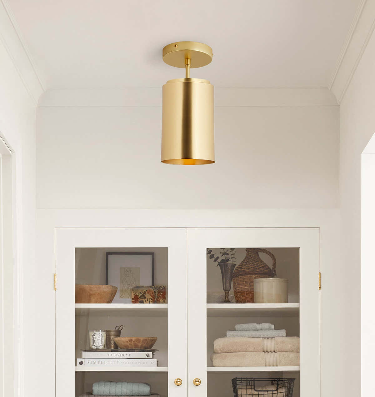 Paige 5" Cylinder Semi- Flush Mount