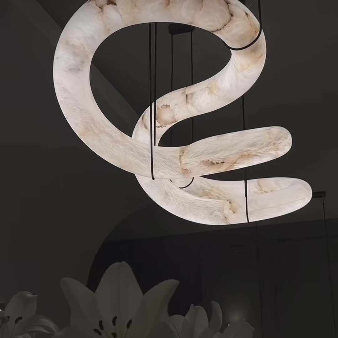 Infinity 12 & 16 Alabaster Pendant Light