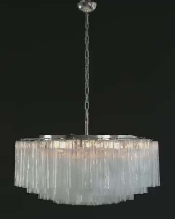 Murano Chandelier – 101 Tuber – Textured – Transparent
